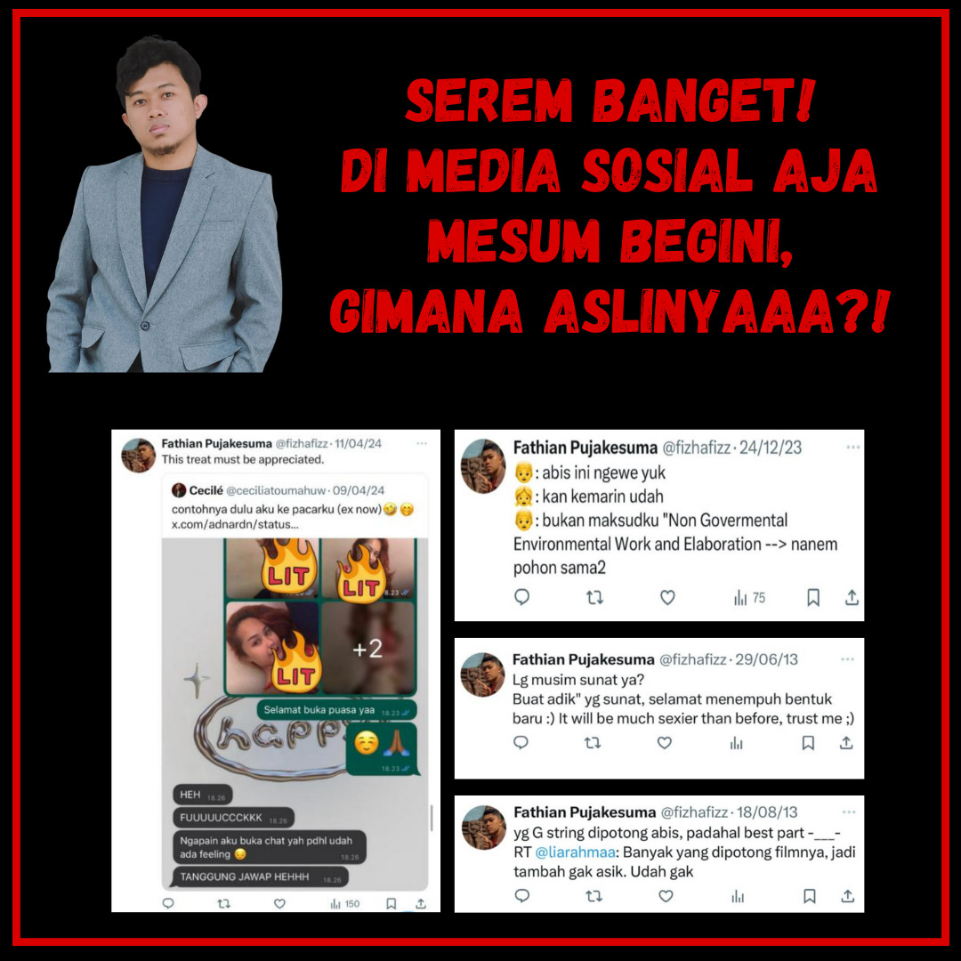 IvanYosh1's tweet photo. Dari konten seksual eksplisit ke ujaran provokatif, pola Fathian Hafiz Aulia selalu sama: cari perhatian. https://t.co/McZm1nSZrq