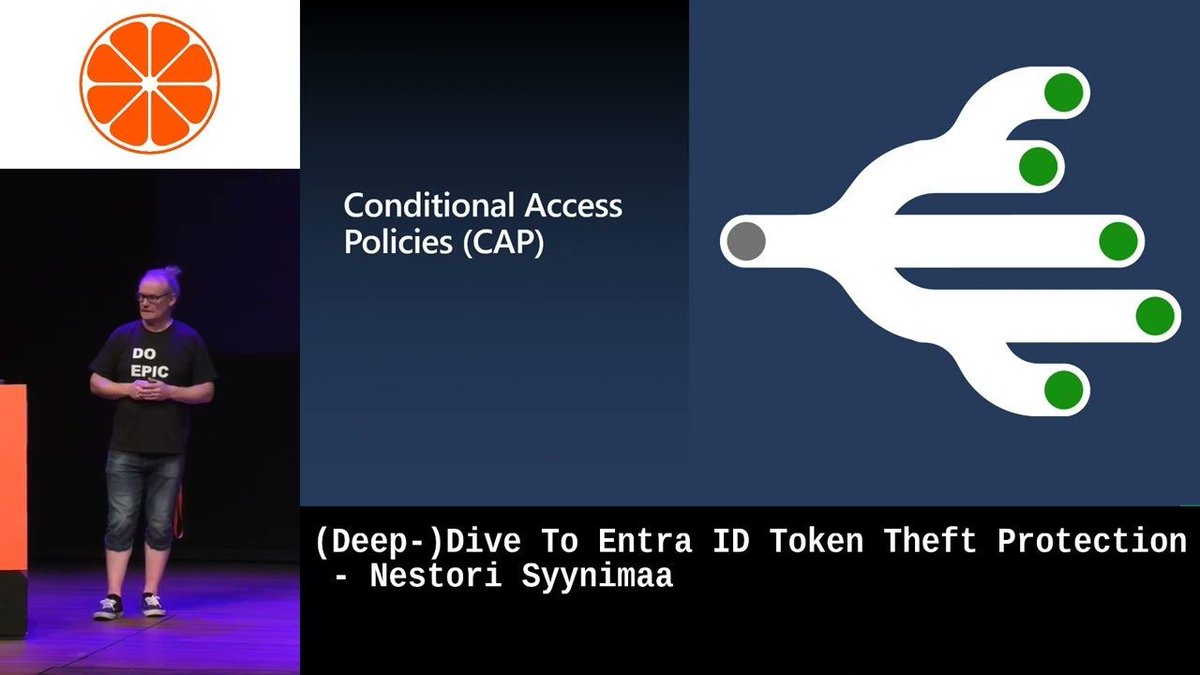 OrangeCon_nl's tweet photo. As passwords lose ground, Token Theft is on the rise. Dr. Nestori Syynimaa explains how Entra ID’s protections work and how they work under the hood.
Rewatch here: https://t.co/qbC9VgomFO
#Orangecon #Cybersecurity #EntraID https://t.co/V7gMi7BwDU