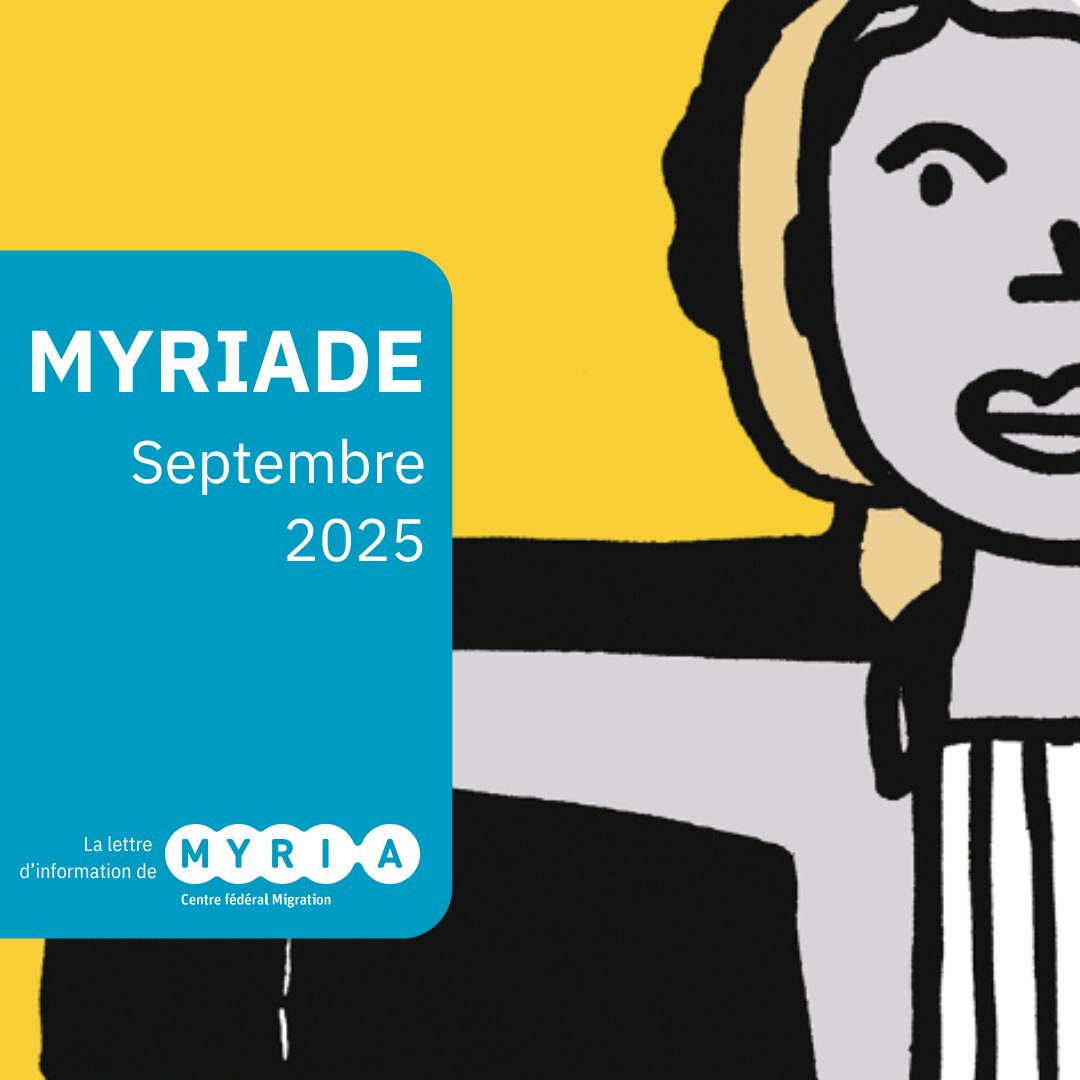 📫MYRIADE
Dans notre lettre d’information de septembre :
Le cahier « Migration économique », Myria en action 2024, la crise de l’accueil, le rapport annuel du Haut-Commissaire des Nations unies et le chiffre du mois
👉 myria.be/fr/publication…