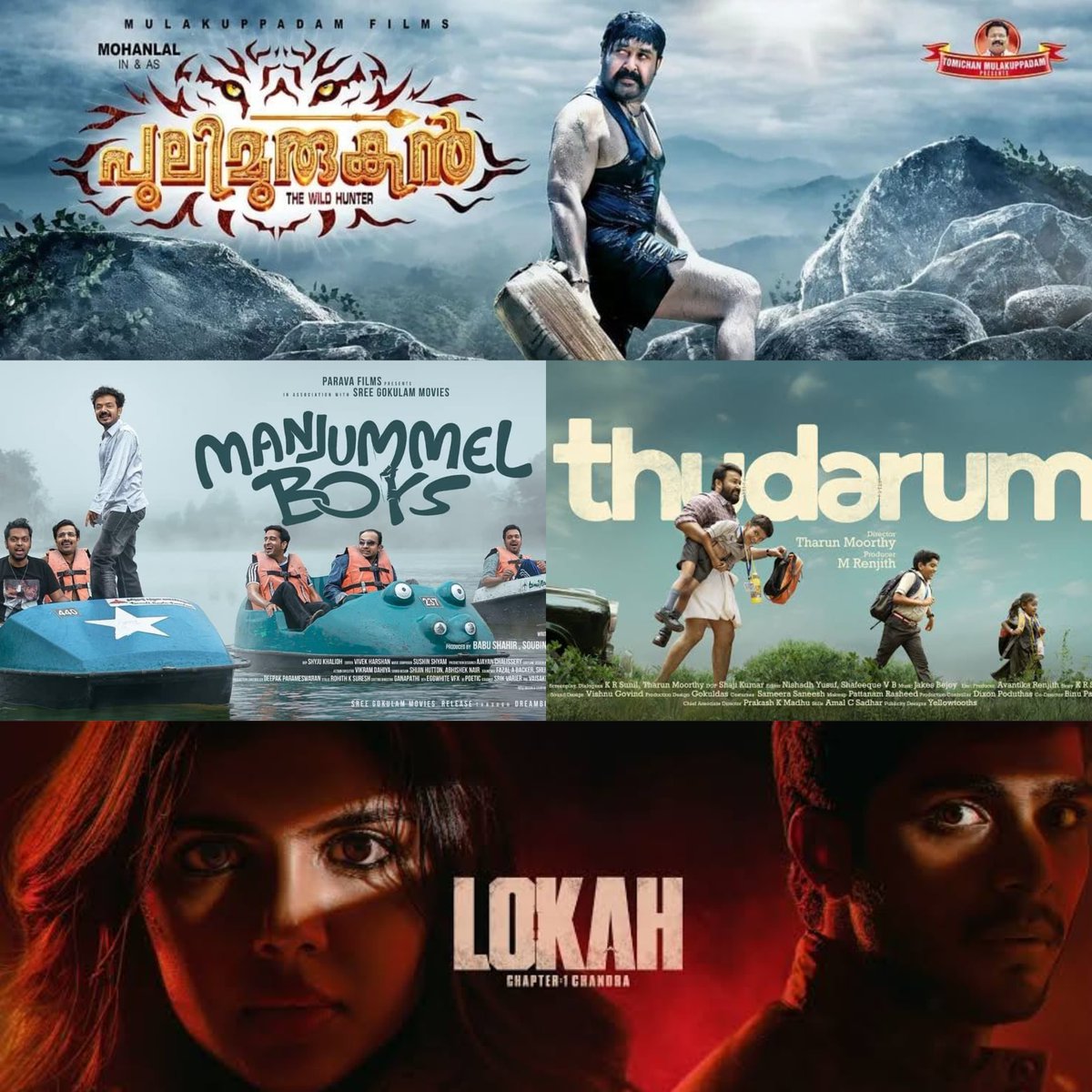 ForumReelz's tweet image. 1Cr Footfalls Worldwide, 21st Century. 

#Pulimurugan 
#ManjummelBoys 
#Thudarum 
#Lokah