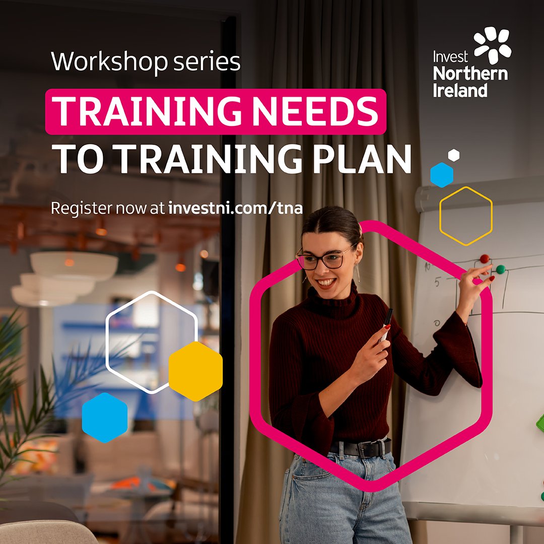 InvestNI's tweet photo. Workshop | Training needs to Training plan 

Shape your team’s skills with confidence.  Join our free workshop and walk away with a training plan designed for your business. 
 
Register today >> https://t.co/qt7iqkdLlC https://t.co/oyQnVQGgM3