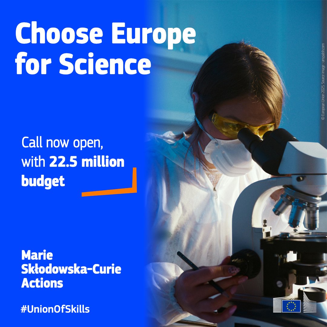New #ChooseEurope for science funding!

🔹 Retain &amp; attract top talent
🔹 €3.5M funding per org
🔹 Support for 3+ postdocs for up to 5 years

🔍 Who can apply? Any organisation in an EU country or a #HorizonEU Associated Country.

Details &amp; apply: link.europa.eu/6JhtHp