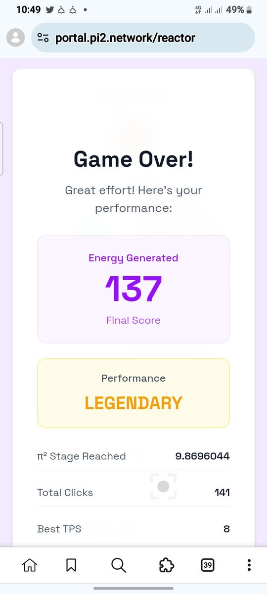 my highest score on <a href="/Pi_Squared_Pi2/">Pi Squared</a> 

let keep going