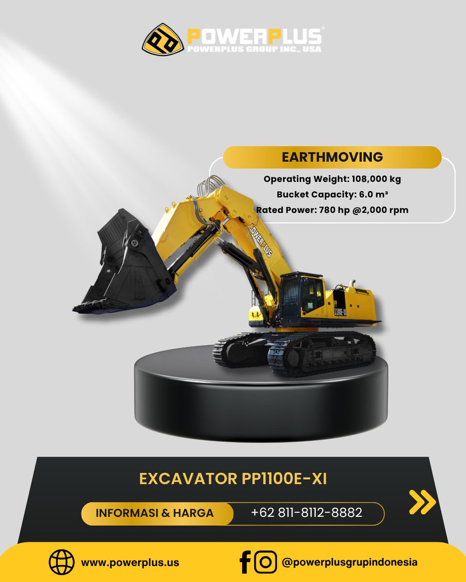 PowerplusgrupID's tweet image. Butuh Excavator ukuran jumbo?
POWERPLUS hadir dengan pilihan unit bertenaga, siap untuk proyek besar Anda! 

#POWERPLUS #excavator #jualexcavator #excavatorjakarta #excavatorkalimantan #excavatorsumatra #excavatorindonesia #alatberat #jualalatberat