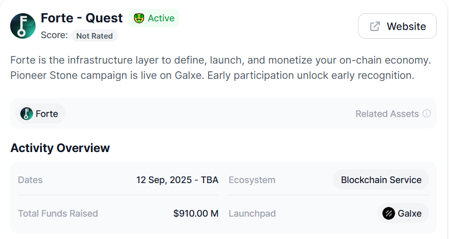 vuntqn91's tweet image. Hello AE web3!
Dường như mọi người tập trung Yap mà quên mất một dự án đã huy động được 910 triệu đô #ForteProtocol
↪️3 task social hiện tại vẫn còn có thể làm trên @Galxe ae tranh thủ làm trước khi quá muộn:
1.app.galxe.com/quest/FortePro…
2.app.galxe.com/quest/FortePro……