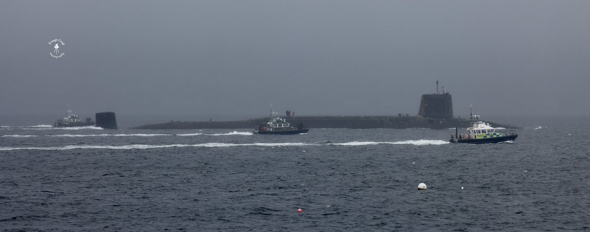 DougieCoullPix's tweet photo. V boat back from patrol.

#submariner #submarine #hmnbclyde #maritime #shipping #modpolice #photography #vanguardclass https://t.co/4aP9PAV9vI