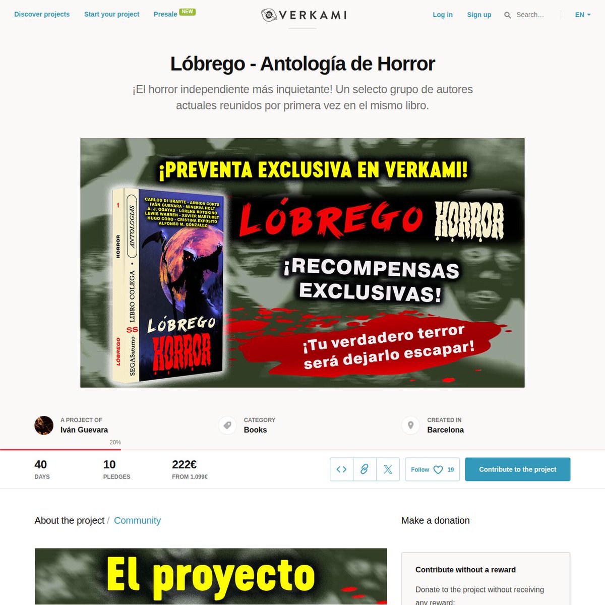 📖🩸 El crowdfunding de Lóbrego – Horror sigue activo.
⚡ Algunos packs exclusivos están volando y pronto se agotan.
💸 Gastos de envío incluidos
📦 Unidades limitadas

👉 vkm.is/lobrego