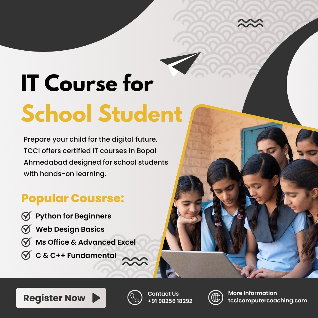 tccicomputer's tweet image. Prepare your child for the digital future. TCCI offers certified IT courses in Bopal Ahmedabad designed for school students with hands-on learning.
👉 tccicomputercoaching.wordpress.com/2025/10/01/it-…
#ITCoursesAhmedabad #SchoolStudentIT #ComputerClassesBopal #TCCIInstitute #KidsCodingAhmedabad #Bopal