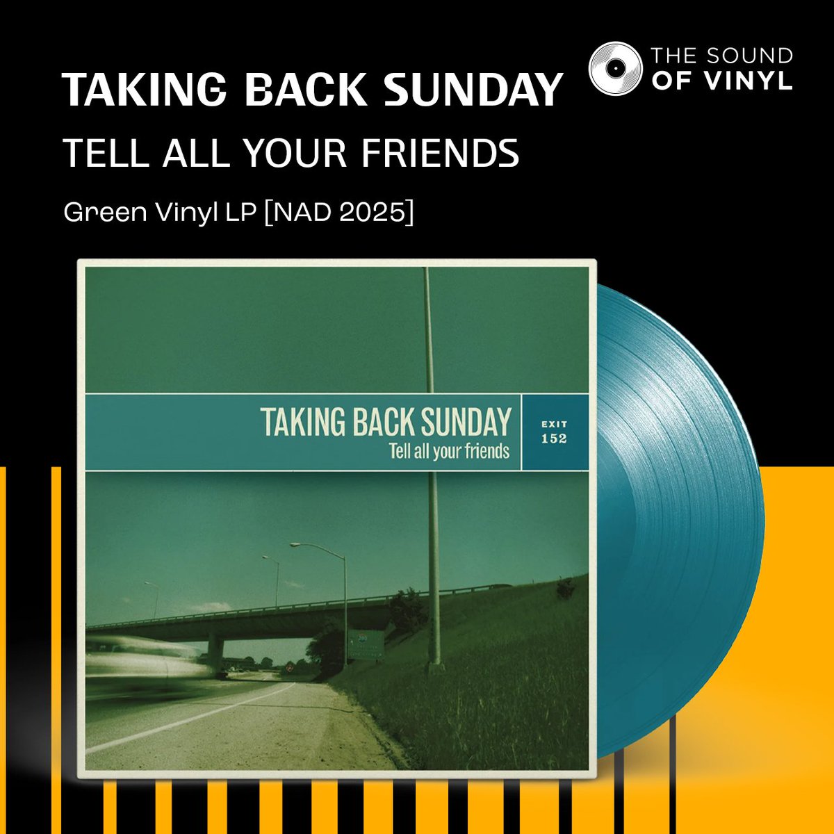 TheSoundofVinyl's tweet photo. LIMITED EDITION! Taking Back Sunday - Tell All Your Friends: Green Vinyl LP [NAD 2025]

The debut studio album from American alternative rock heroes, Taking Back Sunday, is now available on green vinyl as part of this year's #NationalAlbumDay.

Shop now >> https://t.co/R5rZrjdGNN https://t.co/fmh4yPG5lu