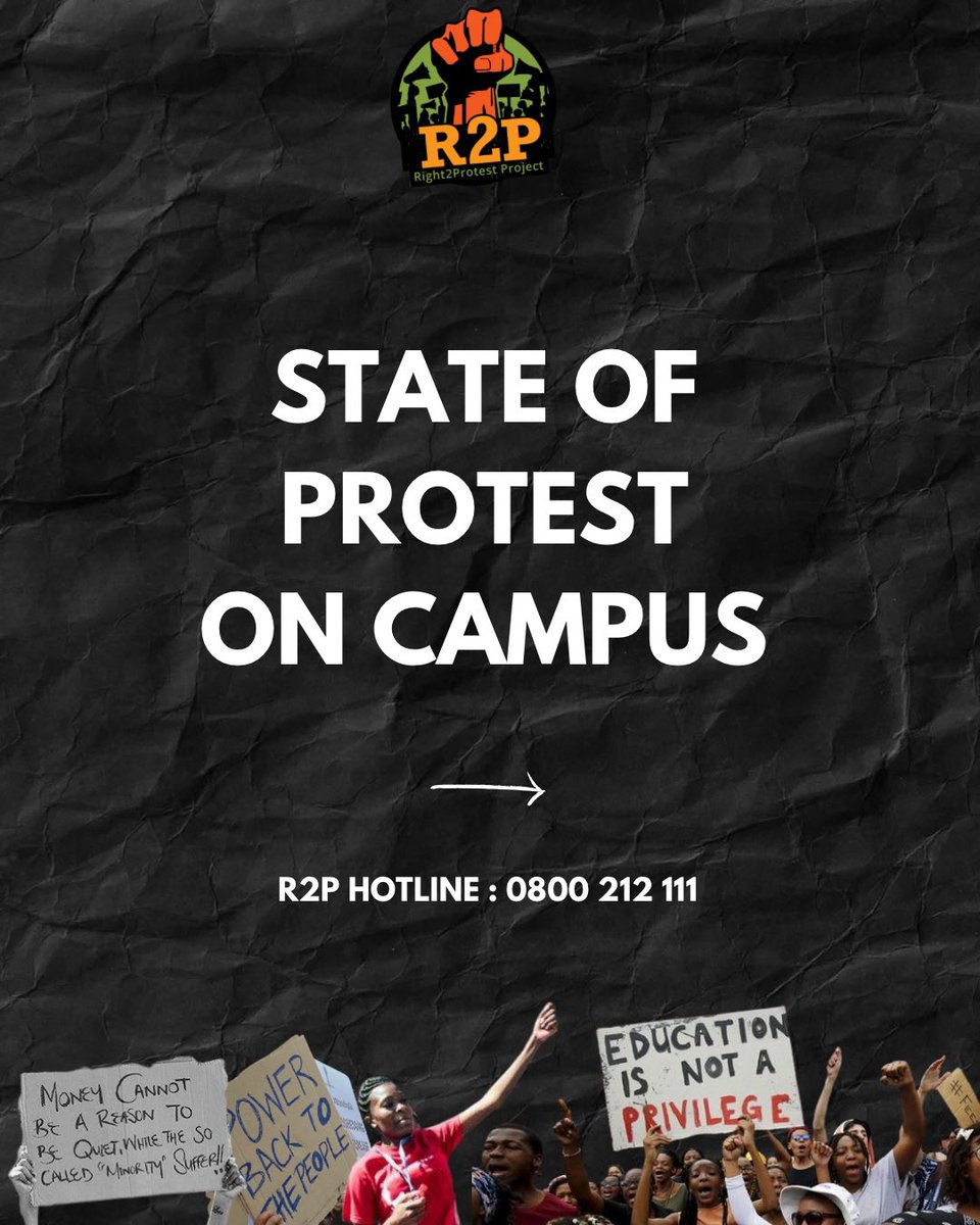 ProtestZa's tweet photo. As we commemorate 10 years of #FeesMustFall, we reflect on the state of protest in higher learning institutions. Students continue to rise for justice &amp; academic freedom, yet face growing repression.

Together with the @sasc_org we stand in solidarity 🌏 https://t.co/rUVMdYeh7F