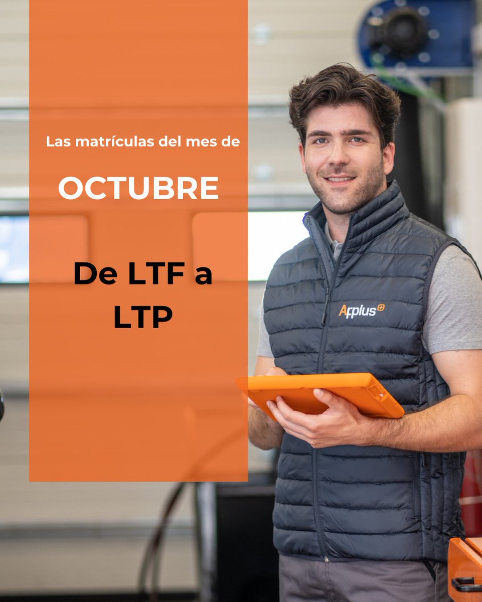 ¡Hola, octubre! 👋 Las matrículas que deben pasar por su inspección este mes van de: LTF a LTP
Pide tu cita previa en nuestro link in bio.  

#ApplusIteuve #ApplusITV #Coche #CocheInspeccion #InspeccionCoche #Seguridadvial #matriculas