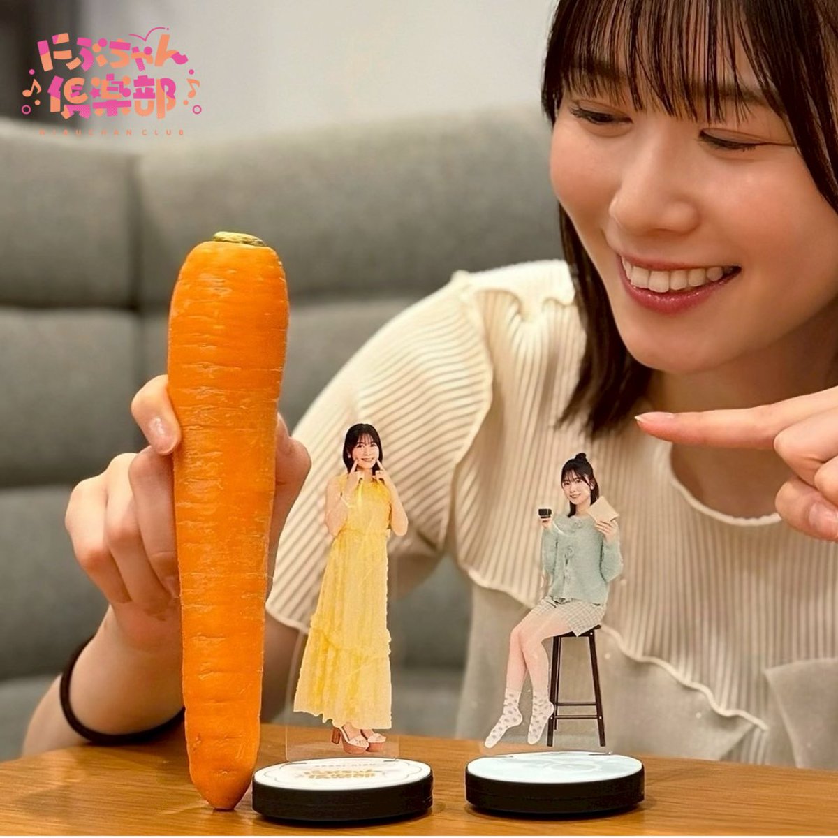 【12/12 23:59まで限定価格！】丹生明里にぶだらけセット（Mサイズ） にぶちゃん倶楽部 【にぶちゃんがいるよボイスアクスタ】🫶 通常のにぶ