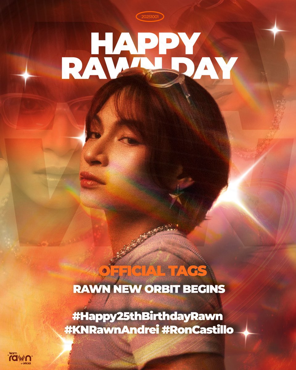 teamrawnofc's tweet photo. Here’s to a new chapter filled with brighter dreams and endless possibilities 💫
Pretties and KNR, don't forget to send your warmest birthday wishes to our Rawnie using the official tags!
RAWN NEW ORBIT BEGINS
#Happy25thBirthdayRawn
#KNRawnAndrei #RonCastillo https://t.co/9OK3DF9B6E