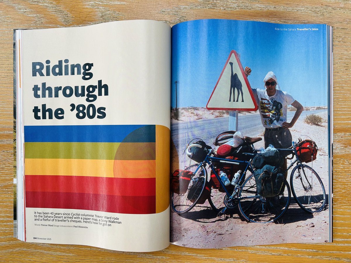 saddleblaze's tweet image. Really fantastic edition of @Cyclist magazine currently out, including superb features by @ewanswilson on Slovenia 🇸🇮, @jeremycwhittle on his years of #TDF reporting 🇫🇷, Laurence Kilpatrick on the Timmelsjoch pass 🇦🇹 &amp;amp; @willwrite4cake on his 80s ride to the Sahara 🇹🇳