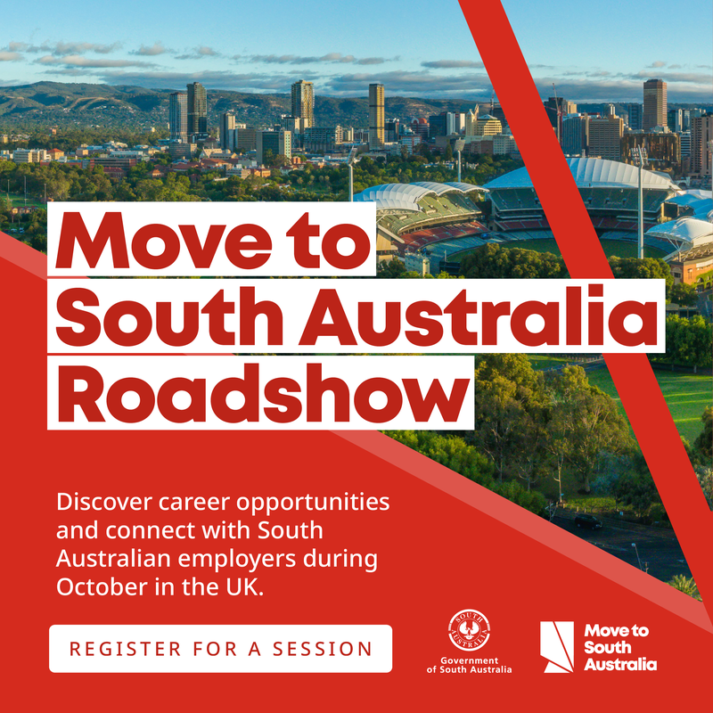 CargilMigration's tweet photo. Move to South Australia Roadshows - October 2025   https://t.co/0yoqTxB2fd
#Australia #SouthAustralia #Roadshow #UK #Employment https://t.co/0y8Lcg02g6