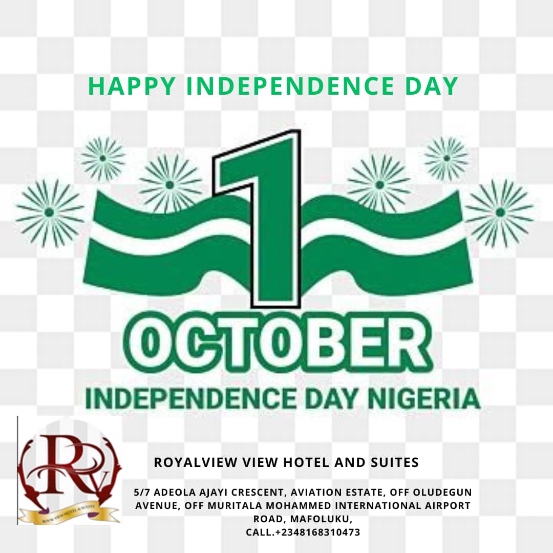 RoyalView_Hotel's tweet photo. @hotelsng @Expedia @ExpediaUK @BetKingNG @LOSairport @Bet9jaOfficial @NigeriainfoFM @TrafficChiefNG @MobilePunch @ARISEtv @channelstv @THISDAYLIVE @lagostraffic961 @SportyBetNG @thebeat999fm @CityPeopleMagz
#lagosairport #booknow #HappyIndependenceday ❤️🇳🇬❤️🏩🛋️🛏️🏨 https://t.co/wQttasIAtv
