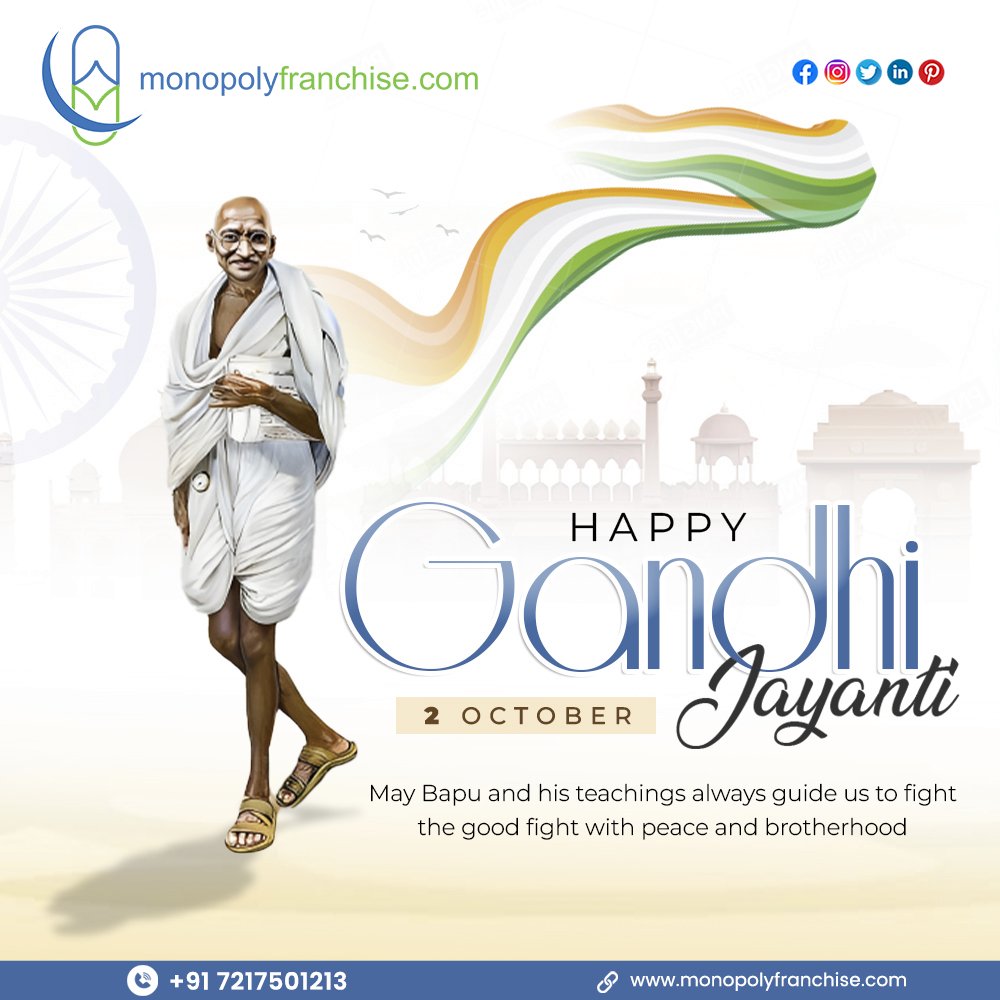 Franchisee_PCD's tweet photo. This Gandhi Jayanti, let’s pledge to build a healthier India through service, trust, and care. 🌿💊 Wishing you peace, prosperity, and wellness on this special day. 🇮🇳
Visit Us-👉 https://t.co/WdPeqpMIqv

#GandhiJayanti #MahatmaGandhi #2ndOctober #TruthAndNonviolence https://t.co/yZWckKxKU2