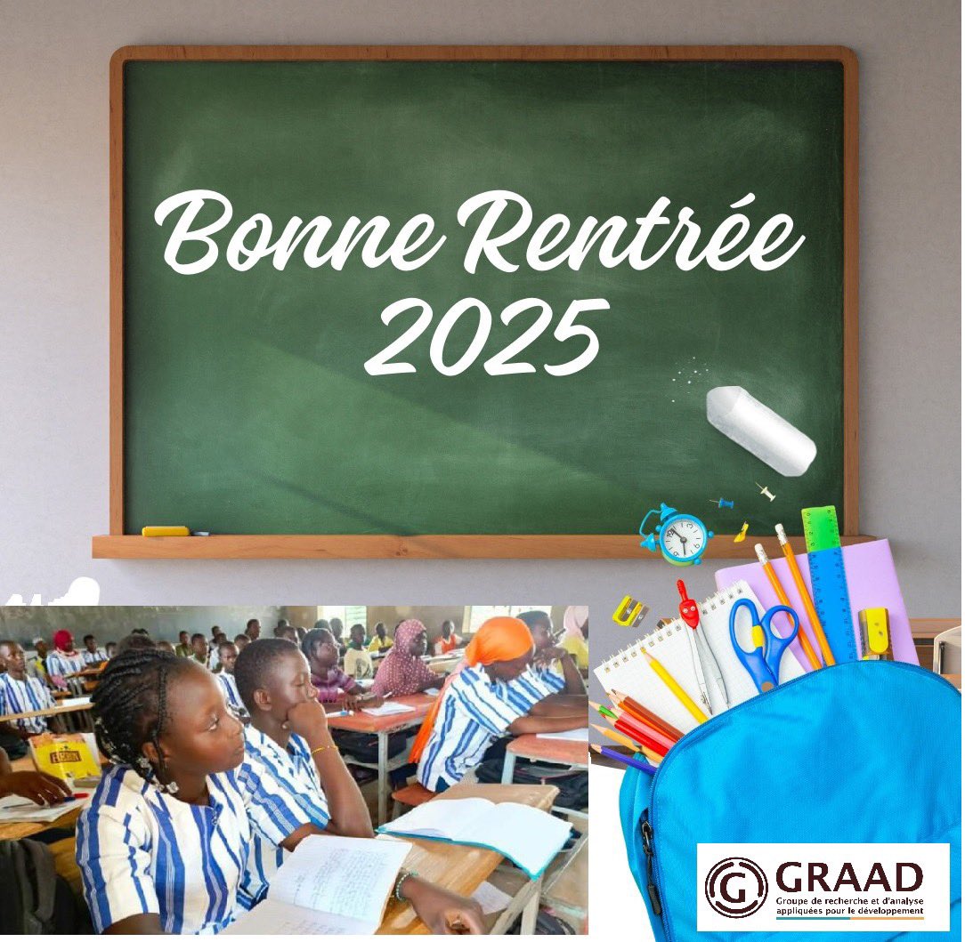 🎒 Bonne rentrée scolaire 2025 à tous les acteurs de l’éducation au Burkina Faso 🇧🇫 ! 
Le GRAAD Burkina vous soutient dans cette nouvelle année pleine de défis et d’espoir. #Rentrée2025 #ÉducationBurkina #BurkinaFaso
