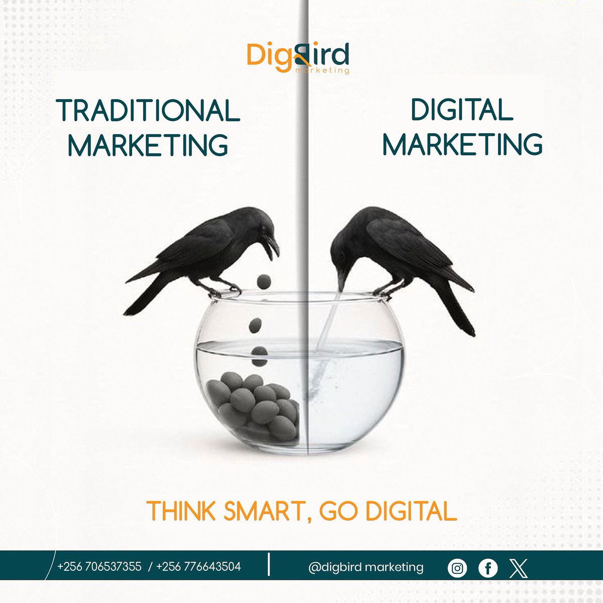 Traditional marketing talks.
Digital marketing listens, learns, and converts.

Smart brands choose digital. Smarter brands choose DigBird.

#DigitalIsSmarter #DigBirdMarketing #SmartMarketing