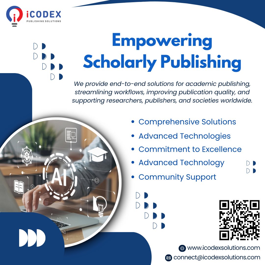 digitaliCodex's tweet image. iCodex delivers complete, end-to-end solutions for academic publishing, helping researchers, publishers, and societies worldwide streamline workflows.

#iCodex #PublishingSolutions #paperperfectai #ScholarlyPublishing #AcademicPublishing #ResearchSupport #ManuscriptEditing #