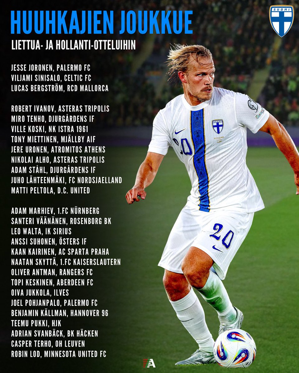 Uusia nimiä mukana Huuhkajissa 🇫🇮🦉 Mitä pidät valinnoista?

#Huuhkajat #MMkarsinnat | 📸: AOP