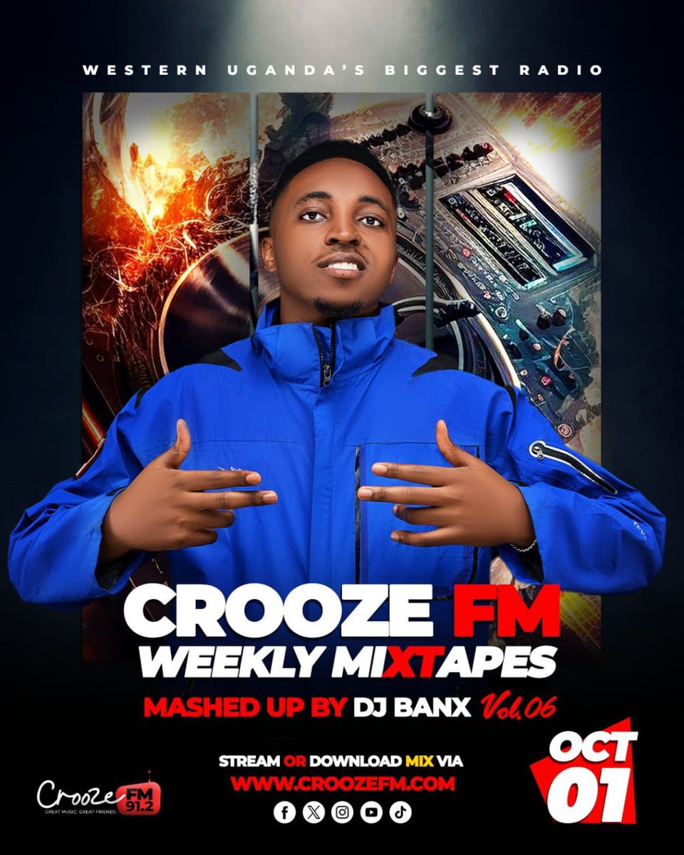 DeejBanxx's tweet photo. Volume 6 iko nje
Stream & Download NOW! ๐ https://t.co/KTBQ2gOuSp ๐
#CroozeFMMixtape
#MidweekTurnUp
#Mbarara https://t.co/S4b28KZW7G