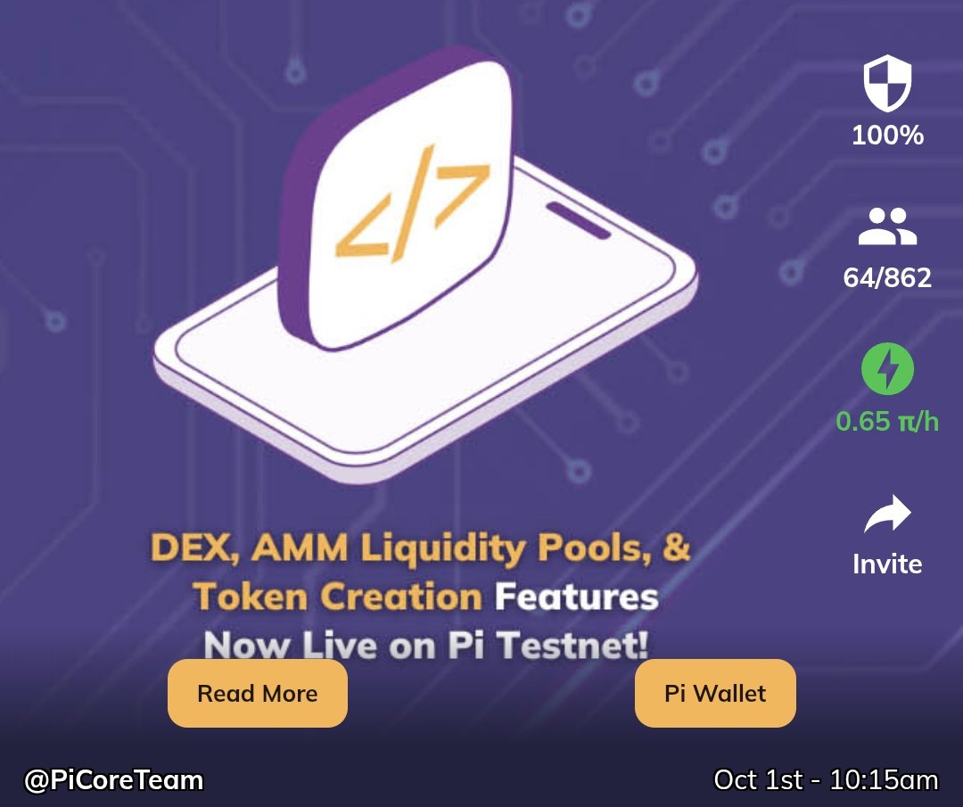 🚨 BREAKING: Announced live by Dr Chengdiao Fan at Token2049, Pi Network just deployed Decentralized exchange (DEX), automated market maker (AMM) liquidity pools, and Token Creation features to its testnet blockchain.