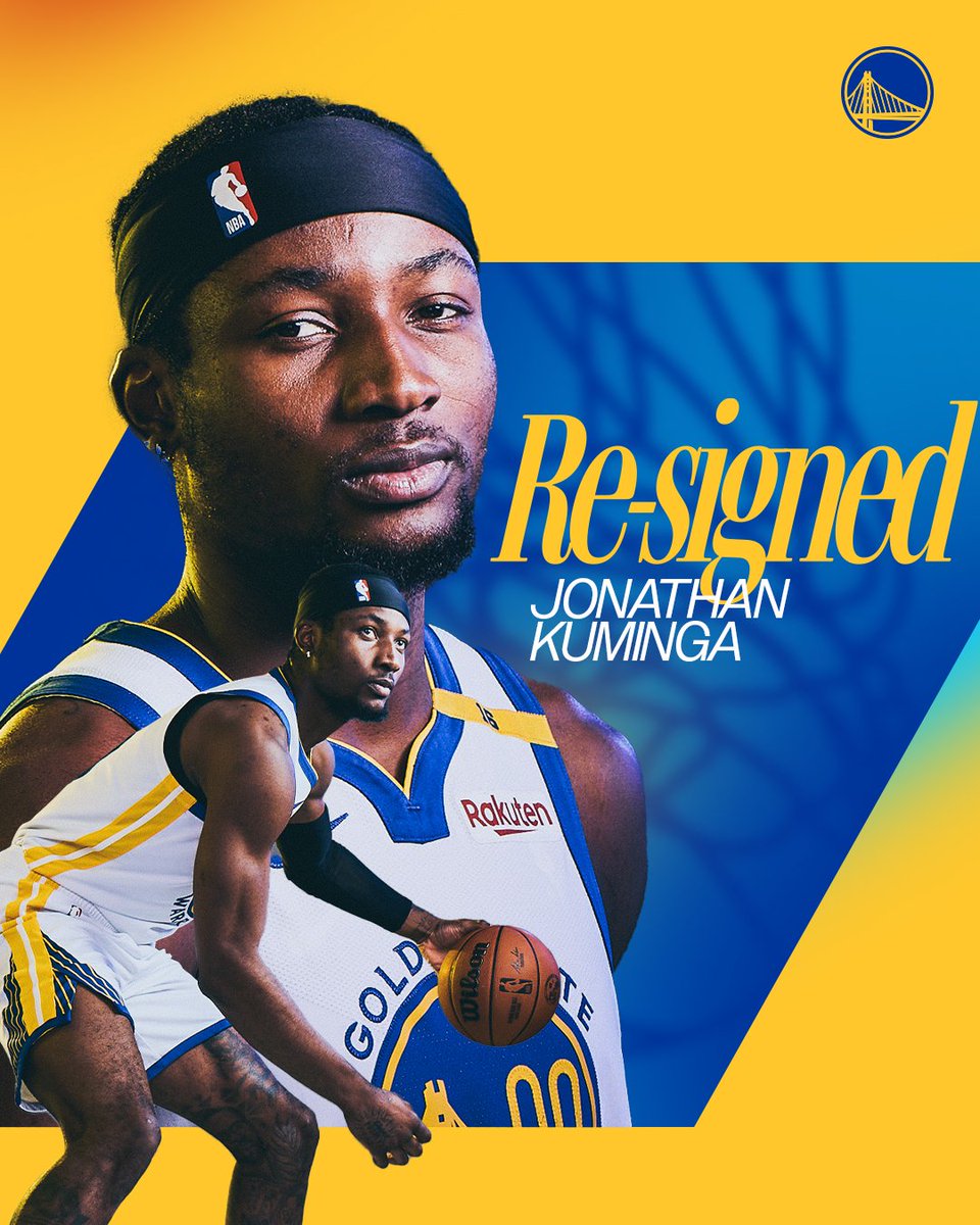 NBAUltimoCuarto's tweet photo. Antes del Media Day Jonathan Kuminga renovo 2 años con Warrios por $48.5M.
El segundo tiene opción de renegociar el contrato o ser AL el verano que viene.

 Via @ShamsCharania https://t.co/JtyLnYMvYR