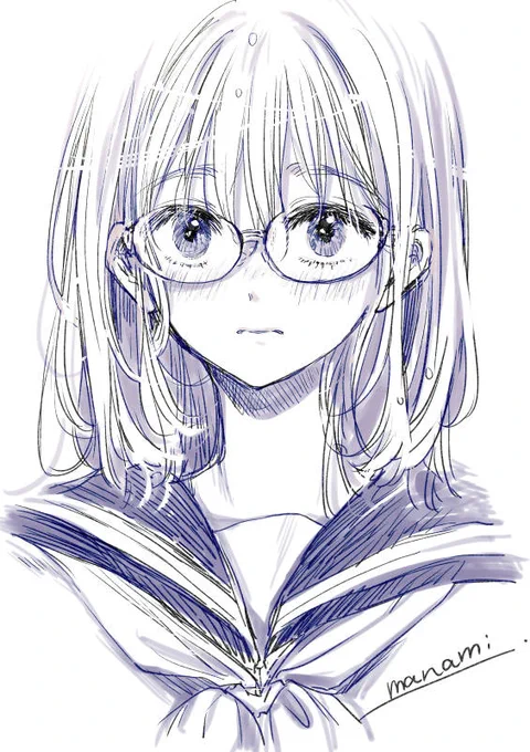 ひまわりさん連載中、宣伝のために毎年眼鏡の日にポストしてたので流れで今もなんとなく続けている。しかしらくがきの眼鏡率の高さよ。 #眼鏡の日 #メガネの日