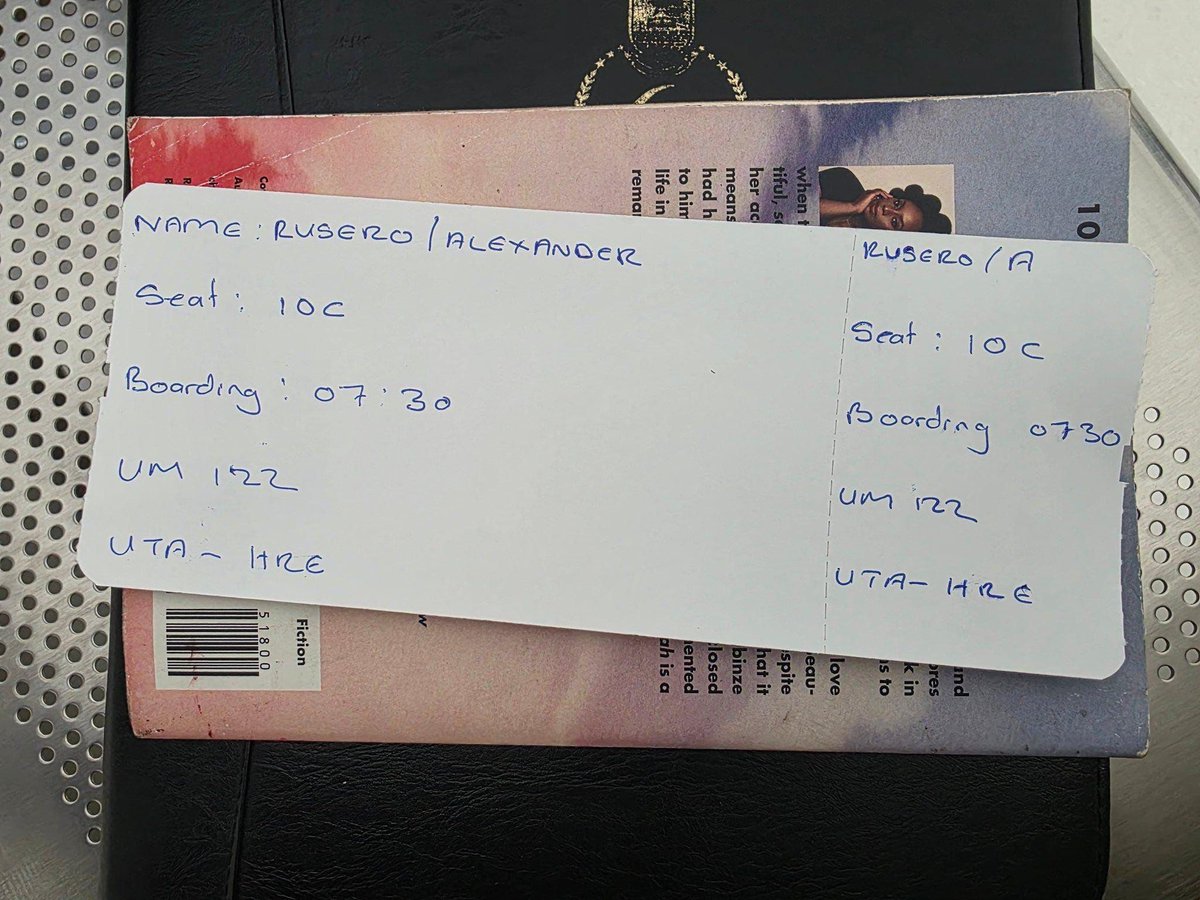 joseph_kalimbwe's tweet photo. Just saw this airline boarding pass . The world class first class boarding pass of its kind. Saving this tweet for incase my good sister Fadzi Mahere wakes up wanting a Twar someday !!! https://t.co/6FHW5gcVRY