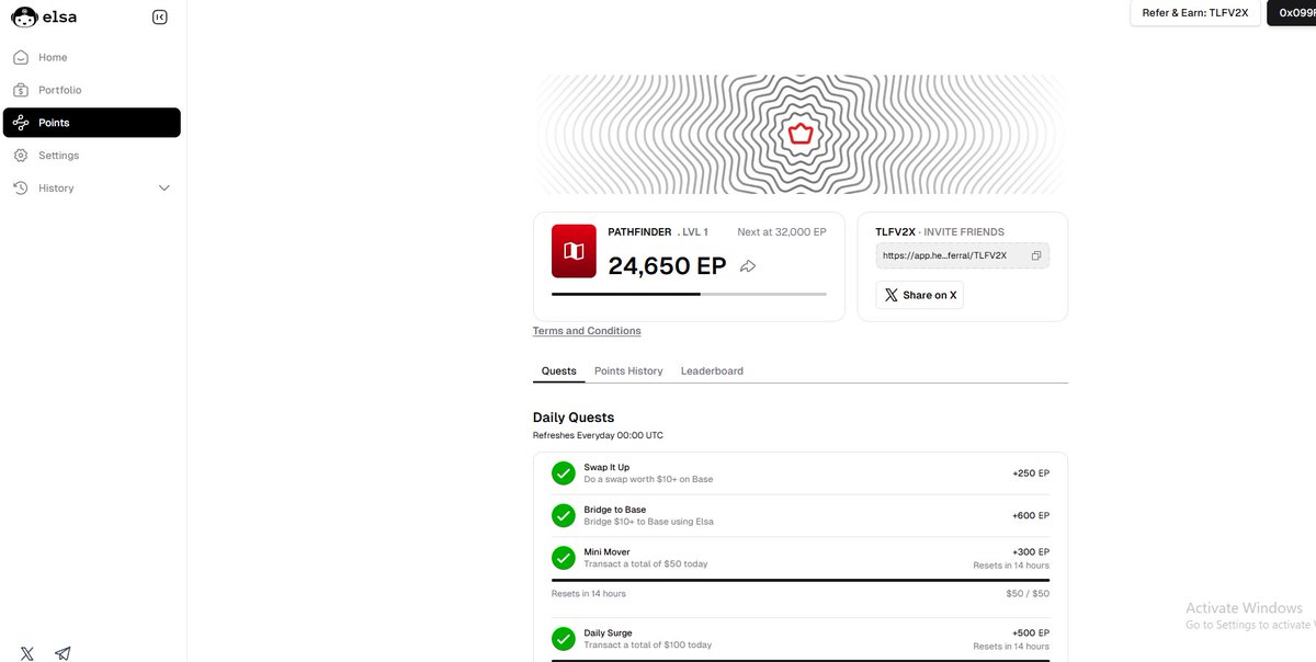 GM <a href="/HeyElsaAI/">HeyElsa</a> @wallchain_xyz <a href="/idOS_network/">idOS</a>
My Today And Weekly Quests Complete 
What About Yours My Friends? If You Need Any Interaction About <a href="/HeyElsaAI/">HeyElsa</a>
Project Then DM Me