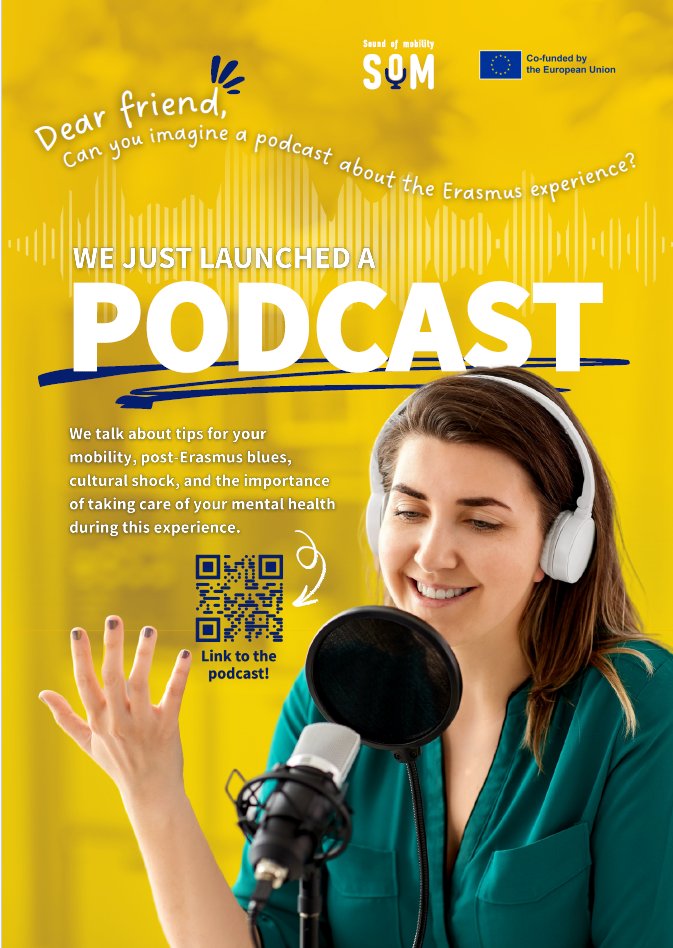 ESN España ha diseñado un podcast “Sound of Mobility” para enriquecer la experiencia de movilidad internacional, os dejamos el acceso al podcast aquí: sl.ugr.es/0eMZ