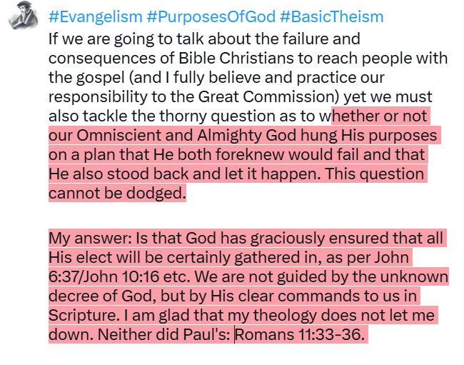 weecalvin1509's tweet photo. #Evangelism #PurposesOfGod #BasicTheism
If we are going to talk about the failure and consequences of Bible Christians to reach people with the gospel (and I fully believe and practice our responsibility to the Great Commission) yet we must also tackle the thorny question as... https://t.co/WnYtTSX6LB