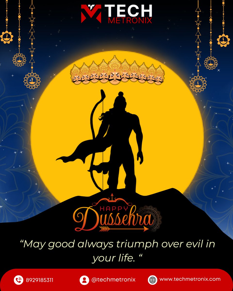 TechMetronix's tweet image. Happy Dussehra
Wishing you strength to overcome all darkness. Happy Dussehra from all of us at TechMetronix! May you succeed in every battle.
🌐 Website: techmetronix.com
📞 Call Us: +91-8929185311
📩 Mail: info@techmetronix.com
#HappyDussehra #Dussehra2025 #TechMetronix