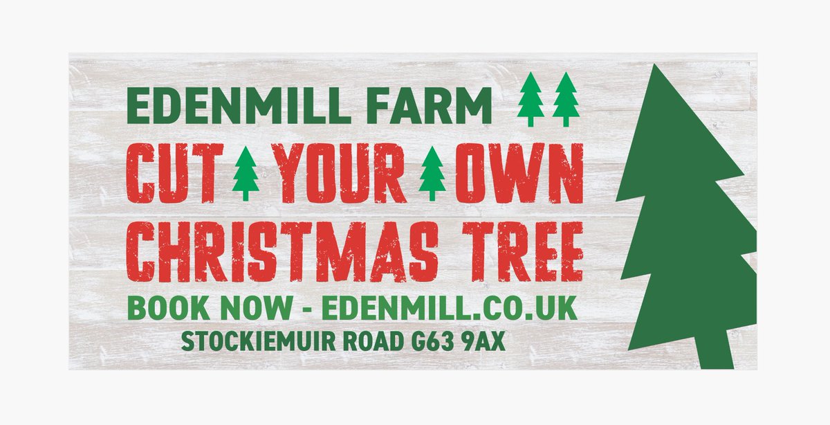 🎄 Cut your own Christmas Tree is now available to book on our Christmas Tree Farm at Edenmill

⭐️ 10 Minutes north of Bearsden / Milngavie

🎁 To book ⤵️ edenchristmastrees.co.uk/products/cut-y…

#cutyourownchristmastree #glasgowchristmas #christmastreefarm #santasgrotto #dobbiesglasgow #byres