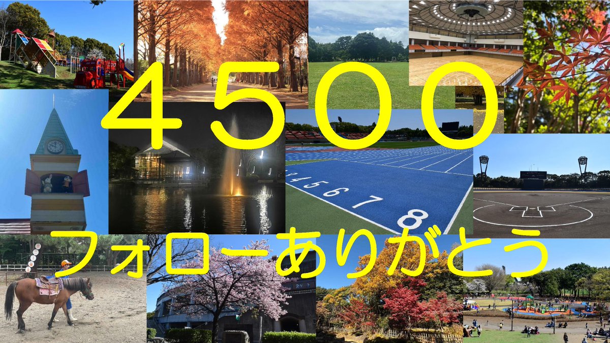 皆様のおかげで #平塚市総合公園 公式アカウントのフォロワーが４，５００を超えました❗️🎉
今後もさまざまな情報を発信していきますので、引き続きよろしくお願いします😊