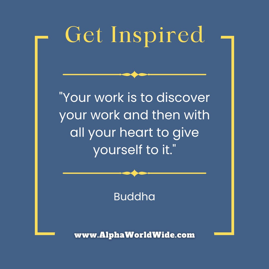byAlphaWW's tweet image. Heart in Work

Discover, then pour your heart into it. 

#PassionProjects #AlphaWorldWide #AlphaWW