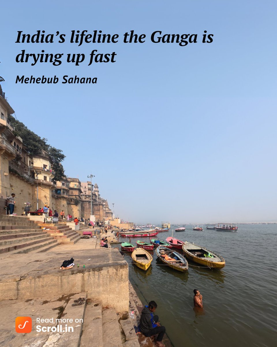 Climate change, shifting monsoons, relentless extraction and damming are pushing the mighty river towards collapse, with consequences for food, water and livelihoods across the region. scroll.in/article/108699…

Mehebub Sahana writes about Ganga's alarming transformation. 

Via