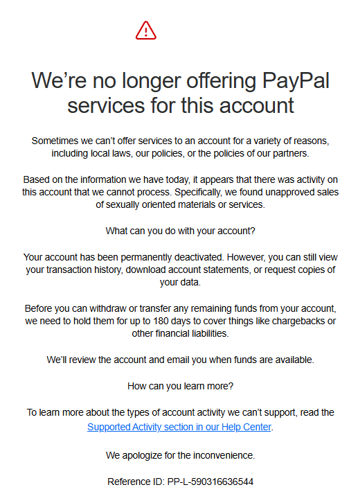 b98_crypto's tweet photo. been a while when i started making Vgen comms... and then this happened. i'm glad there was nothing in my paypal before this. https://t.co/zRdrmWpuXy