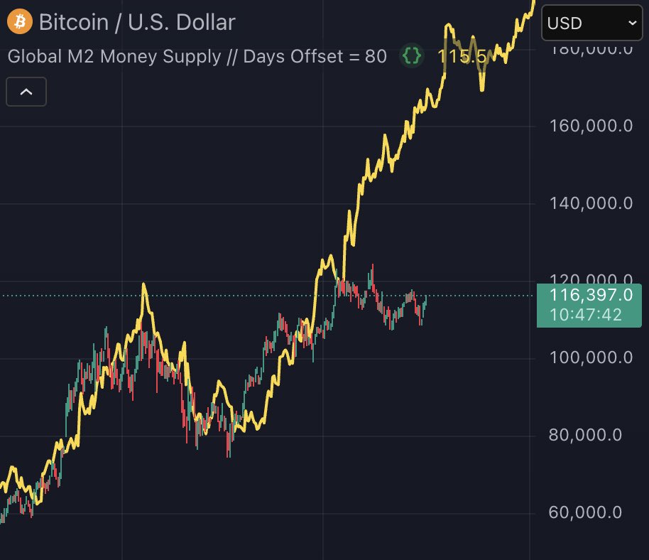 Vivek4real_'s tweet image. GLOBAL M2 IS GOING PARABOLIC.

#BITCOIN WILL FOLLOW SOON 🚀