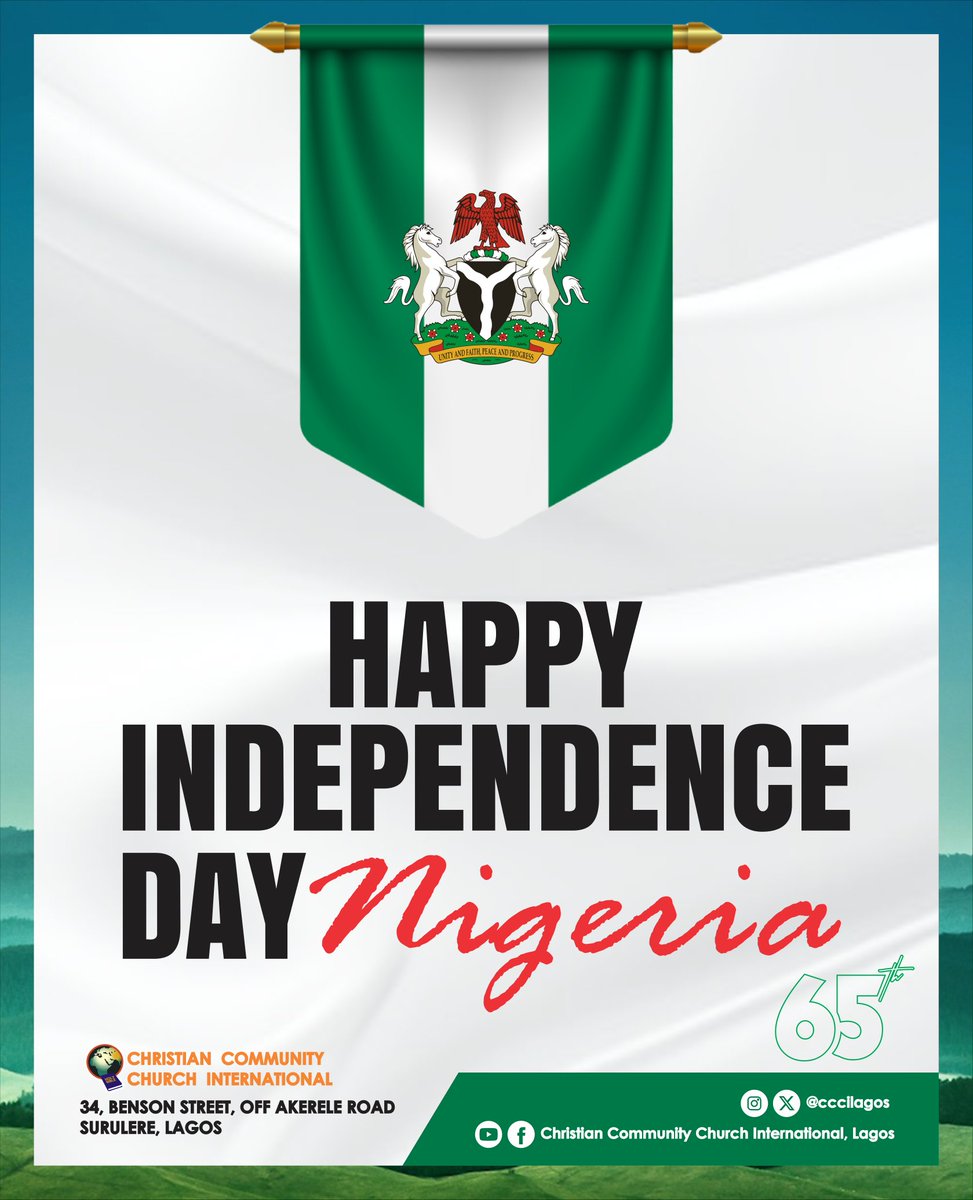 CCCILagos's tweet image. Happy Independence Day 🇳🇬🇳🇬

God bless our country.

#independenceday2025 #CCCILagos