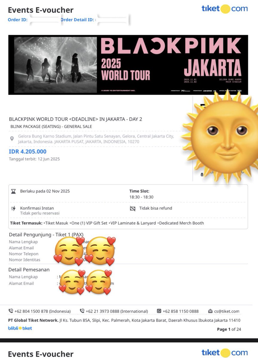 veveveve's tweet photo. ‼️WTS BLACKPINK WORLD TOUR DEADLINE IN JAKARTA‼️

BLINK PACKAGE (SEATING)
🗓 - DAY 2 (2 NOVEMBER 2025)
🎟 - 3 TIX - ROW U (berderet) 
💺 - ** (double digit)
📩 - DM FOR INFO

- milik pribadi
- Diurus sampai tiket fisik (bs msk bersama krn ntn di hari yang sama jg)

#BLACKPINK https://t.co/aq9IidNSOe