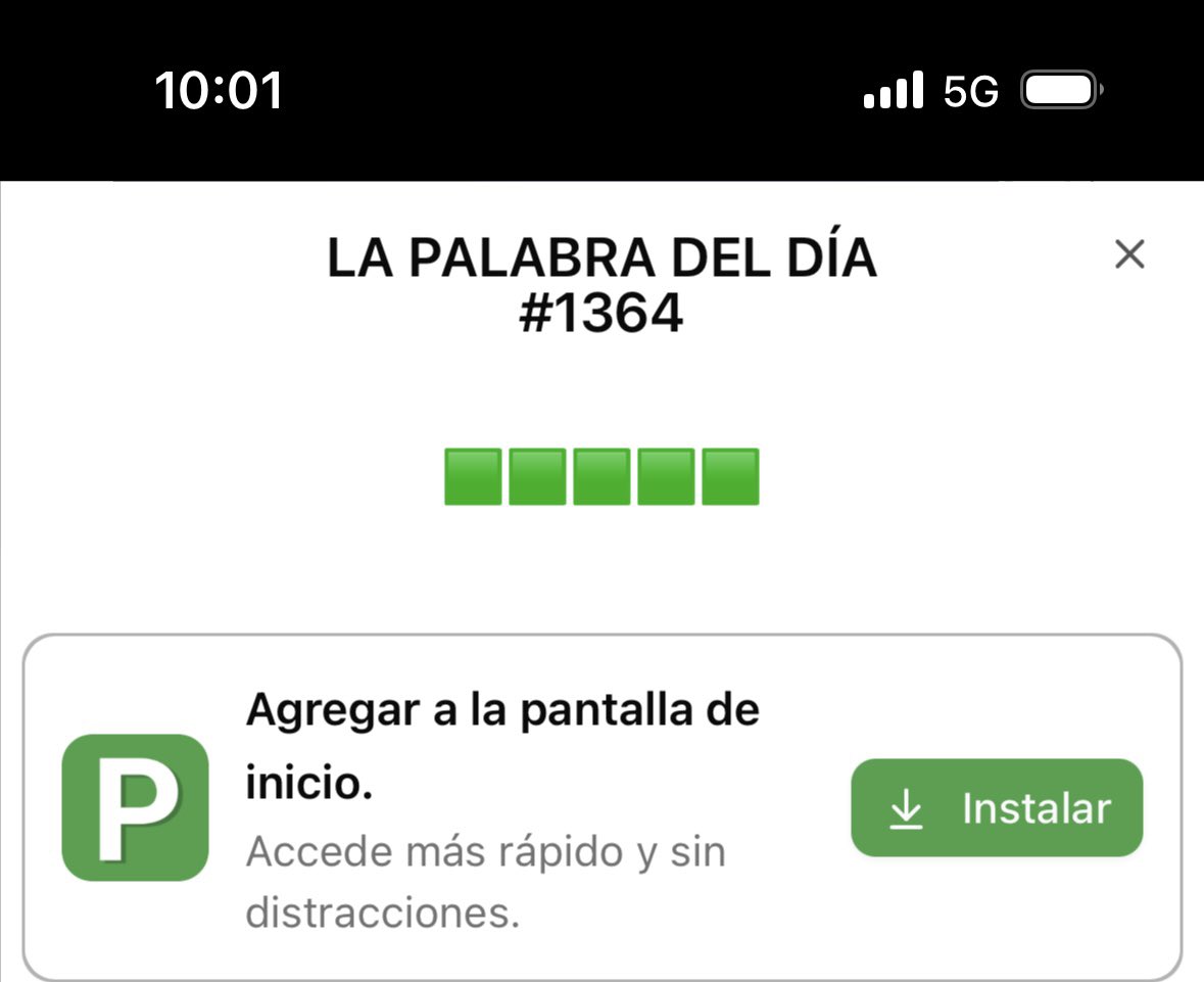 Creo que es la primera vez que la he sacado a la primera 😃👏🏻 #palabradeldia #lapalabradeldia