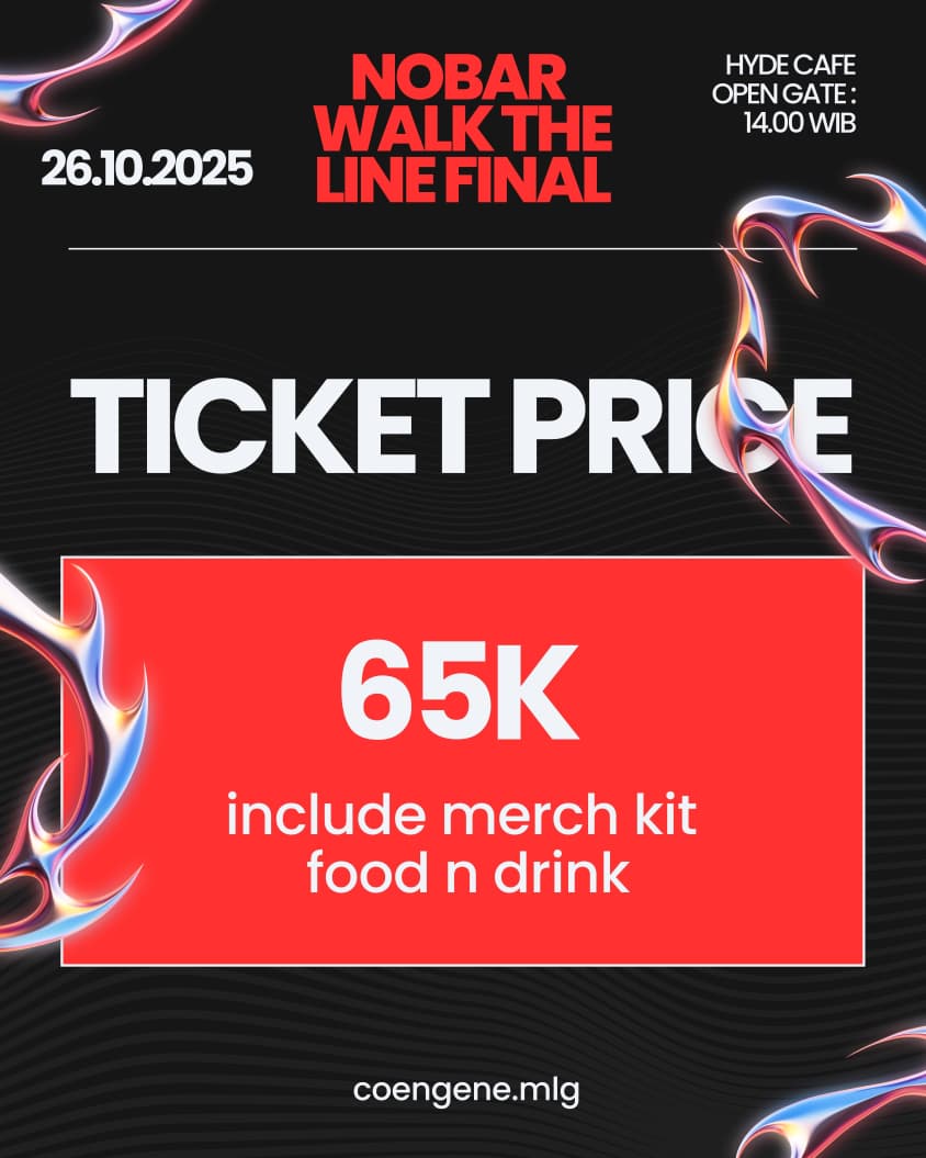 Calling all ENGENEs! ✨
coengene.mlg mengajak kamu untuk nonton bareng Walk The Line Final 

📆 Minggu, 26 Oktober 2025
🕒 Open Gate 14.00 WIB 
📍 Hyde Cafe
💸 65k
🍿 Include food, drinks and goodies

📌 register here : 
bit.ly/NOBARWTLFINAL

See u thereeee Enjindeullll 🥳✨