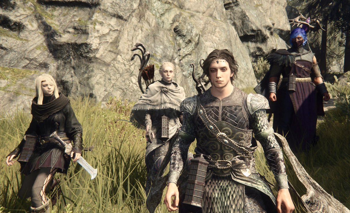 Elm_DD2's tweet image. 【あなたのポーン撮らせていただけませんか？】
初回のゲストはノエルさん（@unyi_t さん）とルーシェさん（@Milla_DD01 さん）

4人パーティはとても新鮮で面白いですね

色んな景色と一緒にこれからも共有します📷

#ドラゴンズドグマ2
#TheArisenWantMore #expandDD2