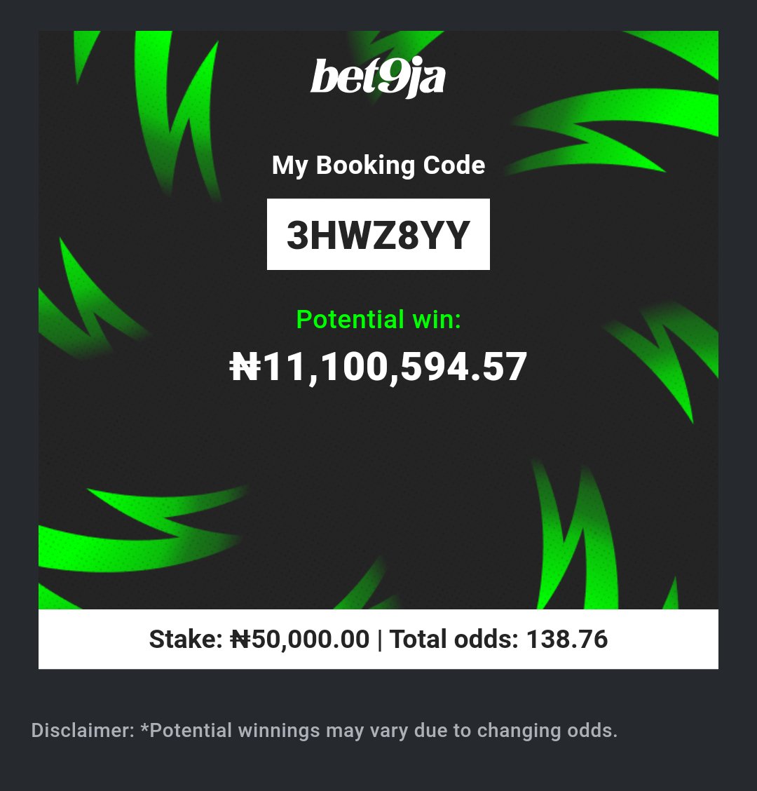 139 Odds ⚽⚽ Tossing on Bet9ja 

Mixed accumulator games 🎉🎉🎉

#Bet9jacode 👉 3HWZ8YY

Do your +/- LA Boom 💥💥💥

Good luck to us 🙏 more edits here 👉 t.me/+zikwvJsY9Ek4O…