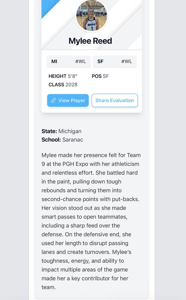 Thank you <a href="/pgh_Danyle/">PrepGirlsHoopsDanyle</a> for the write up of our <a href="/MReed1515/">Mylee Reed</a> !!! Big sophomore year coming. Athletic, tenacious, and so well rounded.