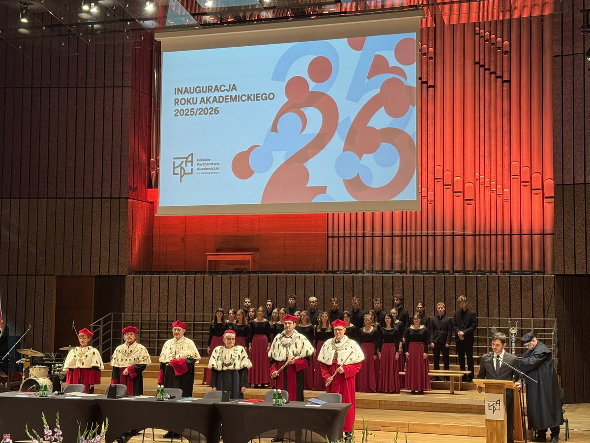 unilodz's tweet photo. Trwa uroczysta inauguracja roku akademickiego 2025/2026 uczelni zrzeszonych w Łódzkim Partnerstwie Akademickim. https://t.co/ROaznOlzXX