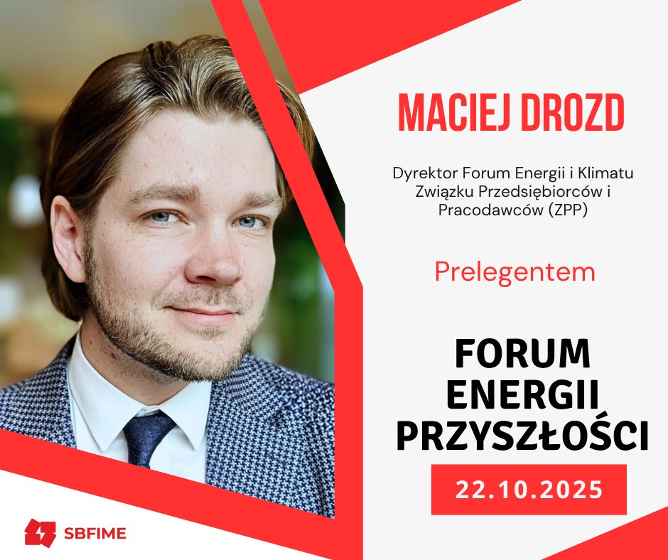 Ogłaszamy, że do grona prelegentów Forum Energii Przyszłości – Wielkiej Integracji Branży PV 2025 dołączył Maciej Drozd, dyrektor Forum Energii i Klimatu Związku Przedsiębiorców i Pracodawców (ZPP). 

Bilety: polskapv.pl/wielka-integra…