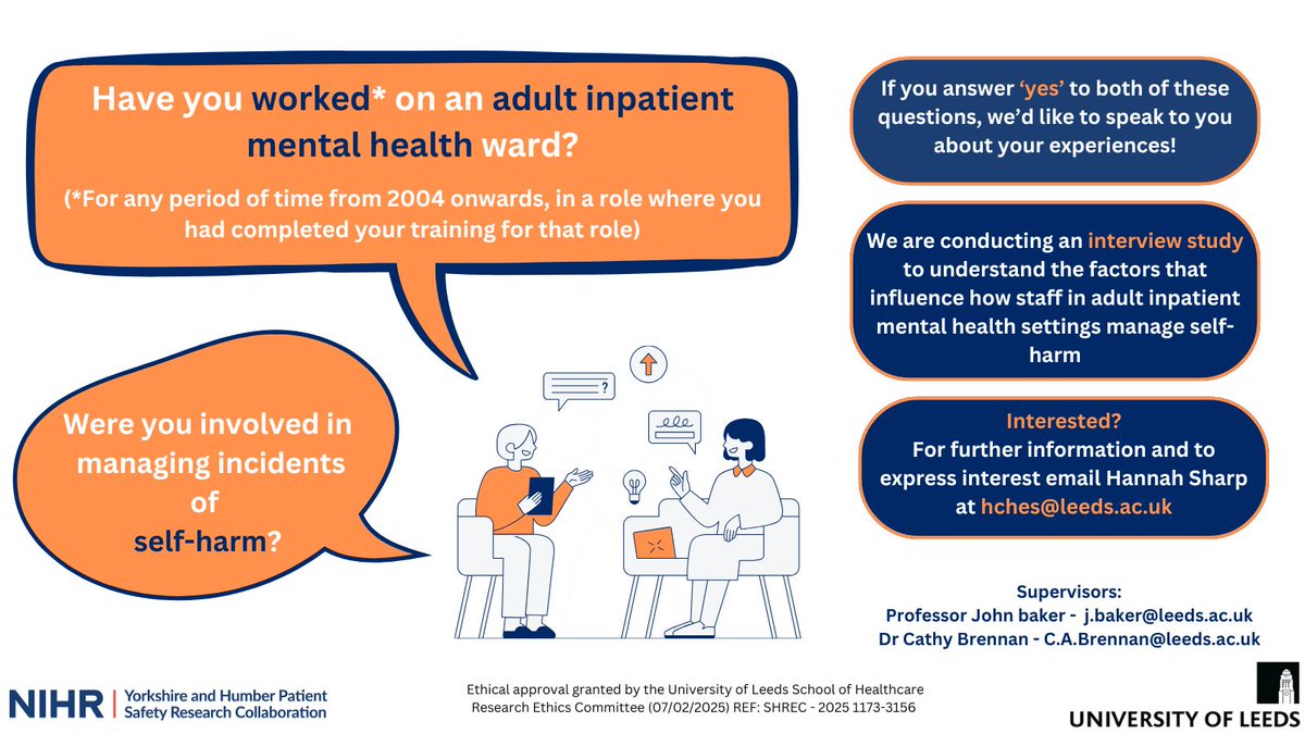 Interested in this research study? Drop me a message ✉️ 👇

#MentalHealth #NHSStaff #SuicidePrevention #HealthResearch